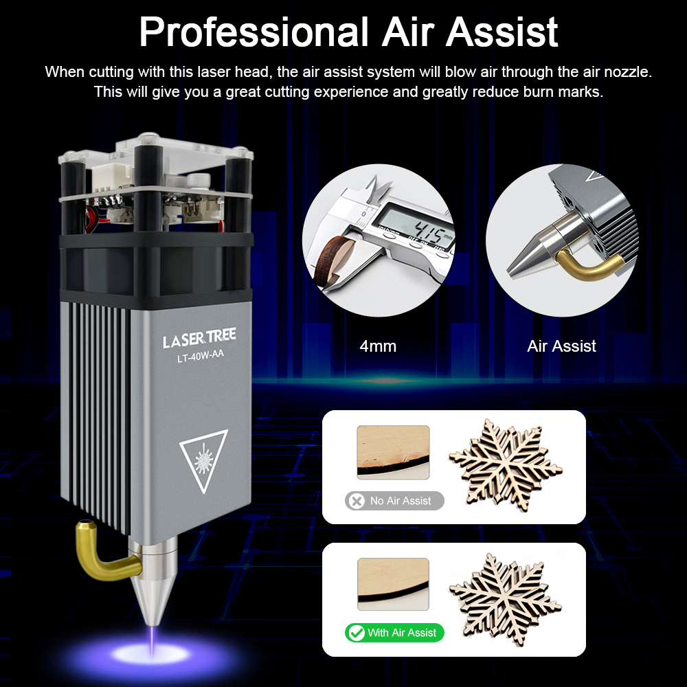 LASER TREE 5W Air Assist Metal - Industrial Laser Engraver review and price